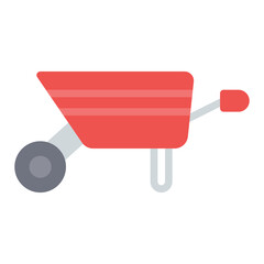 Wheelbarrow icon vector image. Can be used for Agriculture.