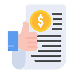 Agreement Like icon vector image. Can be used for Documents And Files.