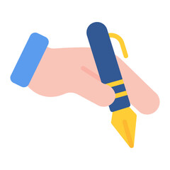 Hand With-pen icon vector image. Can be used for Documents And Files.