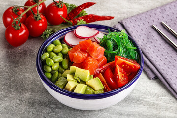 Hawaian cuisine - Poke with salmon