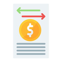 Cash Flow Statement icon vector image. Can be used for Credit And Loan.