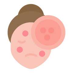 Acne icon vector image. Can be used for Cosmetology.