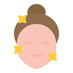 Clean Face icon vector image. Can be used for Cosmetology.