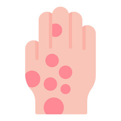 Rash icon vector image. Can be used for Cosmetology.