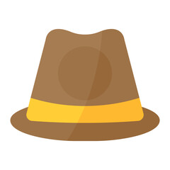 Detective Hat icon vector image. Can be used for Crime Investigation.