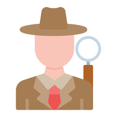 Investigator icon vector image. Can be used for Crime Investigation.