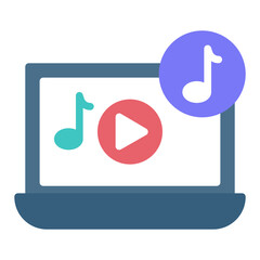Music Video icon vector image. Can be used for Artist Studio.