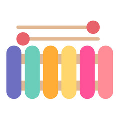 Xylophone icon vector image. Can be used for Artist Studio.