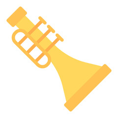 Trumpet icon vector image. Can be used for Artist Studio.