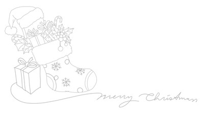 Christmas sock with gifts