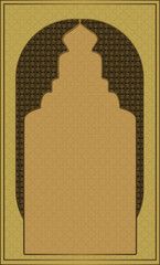 Obraz premium mosque door and window. Muslim islamic prayer mat for prayer. Suitable for greeting card and textile print.