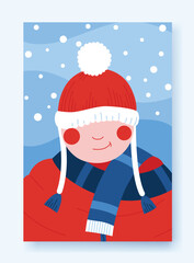 Winter background for social media. Abstract winter banner. Vector design of winter season element for greeting card or post advertising template