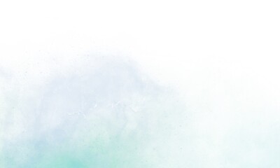 A abstract watercolor background with a smooth transition from white to delicate shades of blue and green, creating a light and airy effect. Suitable for minimalist designs and background compositions
