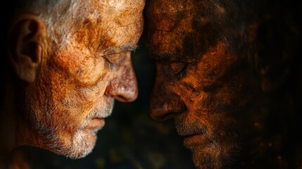 Serene Reflections of an Elderly Man Embracing Life's Final Chapter