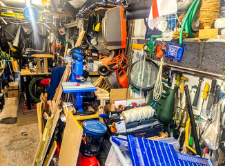 A Typical Household Garage That Is Rammed With Tools and Machines Etc Collected Over The Years © ANDREW NORRIS