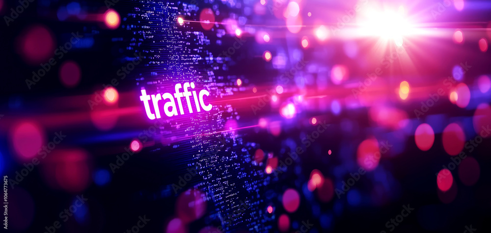 Poster abstract digital dashboard with website traffic metrics, bounce rate highlighted, analytics tools th