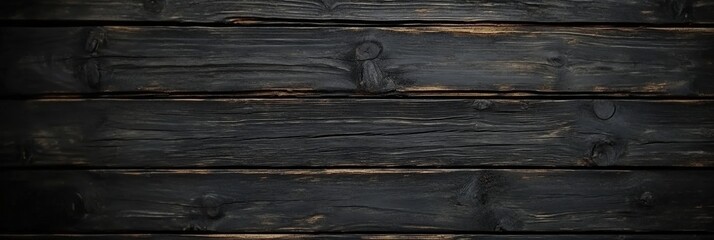 Obraz premium a black wood plank background, Black wood fence texture and background