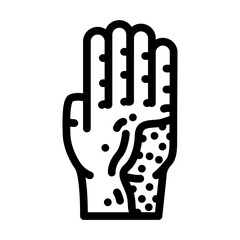 Obraz premium abrasions household injury accident line icon vector. abrasions household injury accident sign. isolated contour symbol black illustration