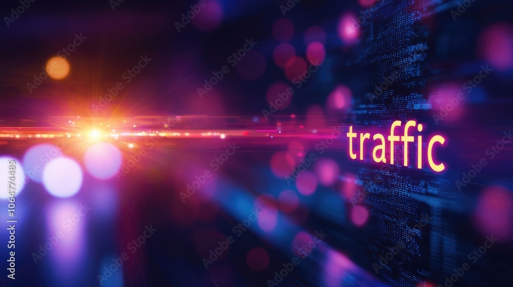 Poster graph displaying website traffic, bounce rate in real-time, modern ui design, analytical data the wo