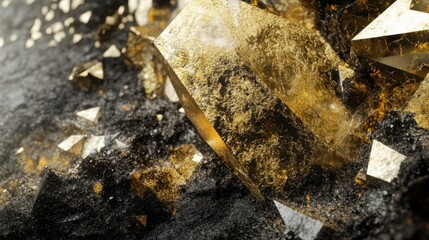 Golden Crystals on a Dark Surface