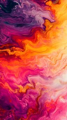 A multi-colored gradient background inspired by a sunset, shifting from deep orange to pink and purple, capturing warmth and vibrancy.