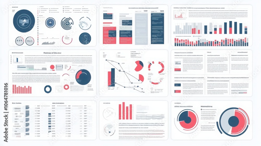 Poster engaging simple business infographics for effective presentations and data visualization