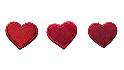 Fototapeta premium red heart set white background