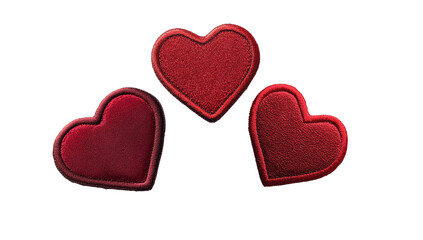 Obraz premium red heart set white background