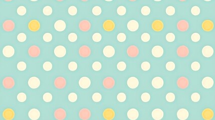 A pastel-colored background with white polka dots, giving a cheerful and retro feel, ideal for fun, youthful designs