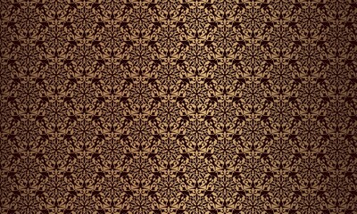 Islamic Black and gold ornament. Ornament for fabric, wallpaper, packaging, decorative printing.