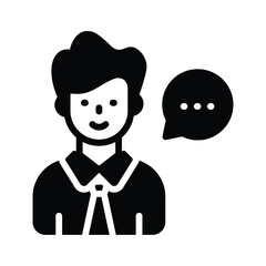 A person providing feedback through communication