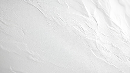 Fototapeta premium Textured white surface with subtle creases and patterns, creating soft and elegant appearance. This macro photo captures intricate details of texture, evoking sense of calm and simplicity