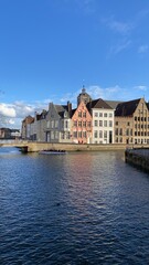 Views of a town by the canal