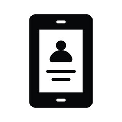 A smartphone with a user profile, symbolizing contact information