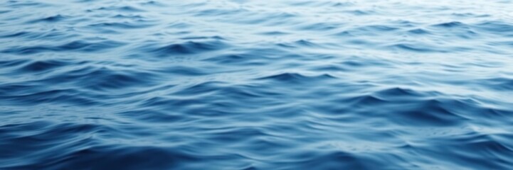 Naklejka premium Gentle blue sea with wavy patterns and soft focus for a peaceful atmosphere, ambient light, wavy background, fluid motion