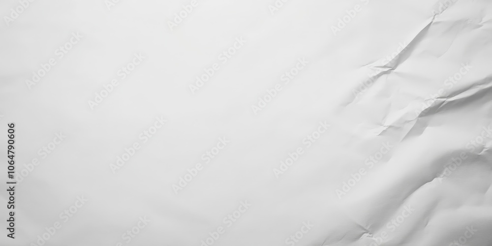 Poster white paper texture background. crumpled white paper abstract shape background with space paper for 