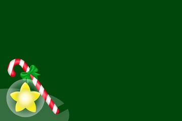 green background, green card, green banner, green background with candy cane and star, star, candy, cane, candy cane, card, background, green, banner, christmas balls, christmas background with balls