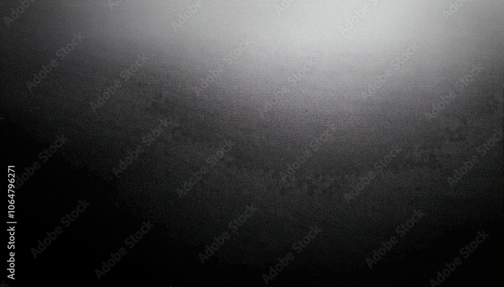 Poster minimalist black gradient texture with soft dot matrix pattern fading from dark to light. perfect fo
