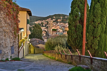 Fiesole,  panorama e scorci del centro storico (Firenze) Toscana