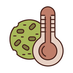 Vector illustration of a medical thermometer icon design, perfect for healthcare and clinical-related projects. Ideal for health icons, diagnostic tools, and patient care themes.