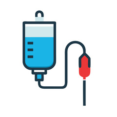 Hospital drip vector illustration design featuring IV equipment for healthcare and medical themes. Perfect for clinics, hospitals, and wellness-related graphics.