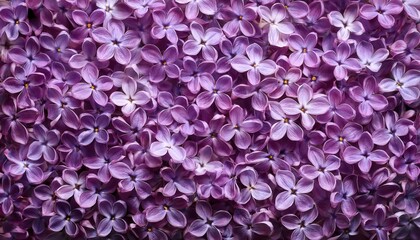 Obraz premium Close-Up of Lush Purple Lilac Blossoms in Full Bloom, Showcasing Delicate Petals in Shades of Lavender, Violet, and Soft Pink. Ideal for Nature Themed Backgrounds, Spring Decor, and Floral Patterns