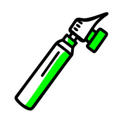 Detailed otoscope vector illustration for medical use, ideal for healthcare graphics, diagnostic tools, and educational designs. Perfect for clinical and anatomy projects.