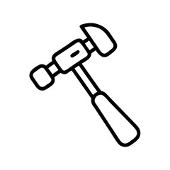 Reflex hammer vector illustration for medical use, featuring clean design ideal for diagnostic visuals, healthcare tools, and educational graphics. Perfect for clinical settings.