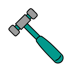 Reflex hammer vector illustration for medical use, featuring clean design ideal for diagnostic visuals, healthcare tools, and educational graphics. Perfect for clinical settings.