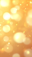 A soft focus background of golden bokeh lights, creating a warm, festive ambiance suitable for celebrations.