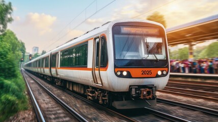 Obraz premium A modern train with 