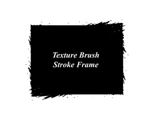 Grunge Brush Strokes Vector Frame – Rough Texture Design Illustration