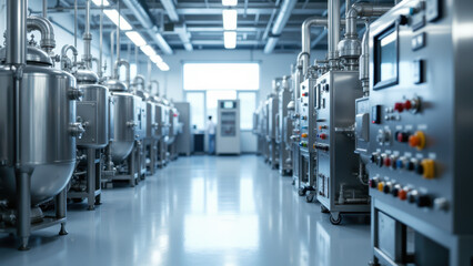 Fototapeta premium Industrial equipment in a factory.