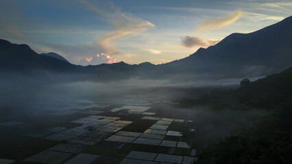 sunrise in the mountains